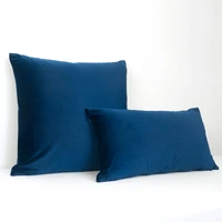 high quality soft sapphire blue velvet pillow case cushion cover dark blue pillow cover no balling up without stuffing
