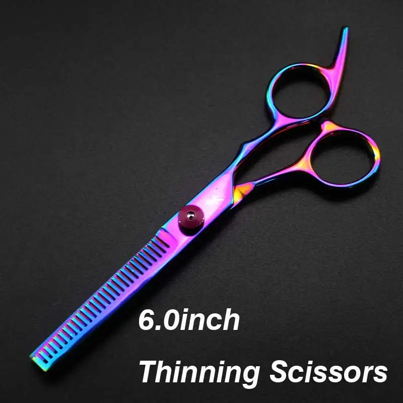 6inch Color Thinning Новинка, Профессиональные парикмахерские ножницы, набор ножниц для стрижки волос, парикмахерские ножницы высокого качества, 6,0 дюймов, цвет черный - Цвет: 6inch Color Thinning