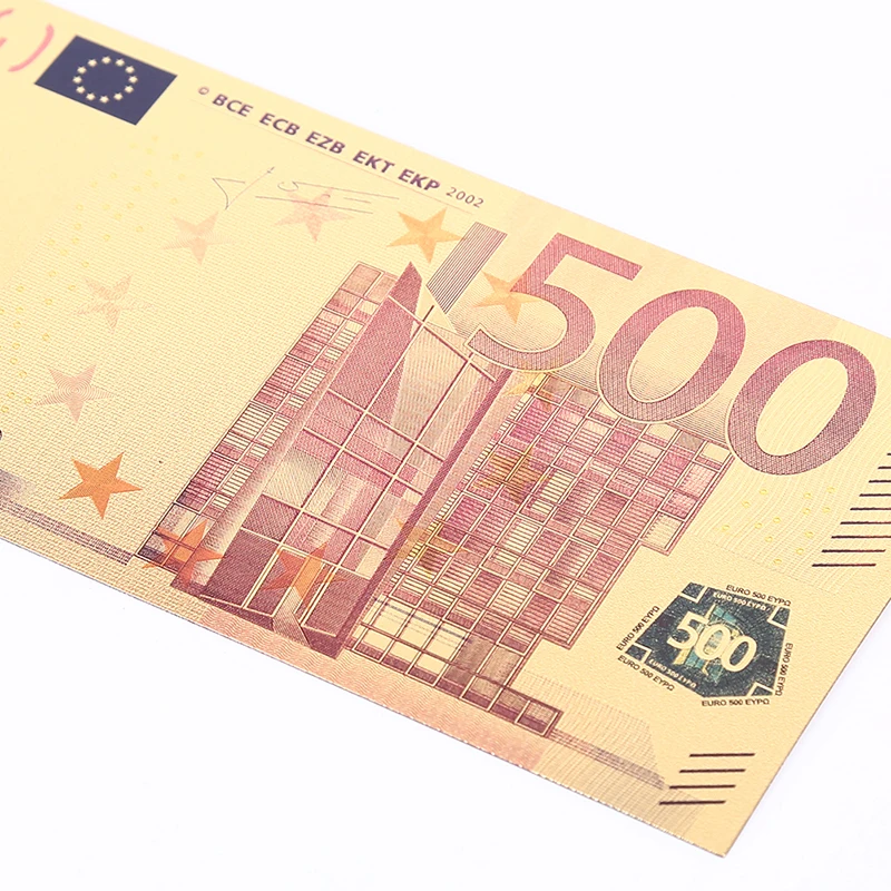 

7pcs/Set Euro Gold Foil Paper Money Arts Crafts Collection Gifts Non Currency