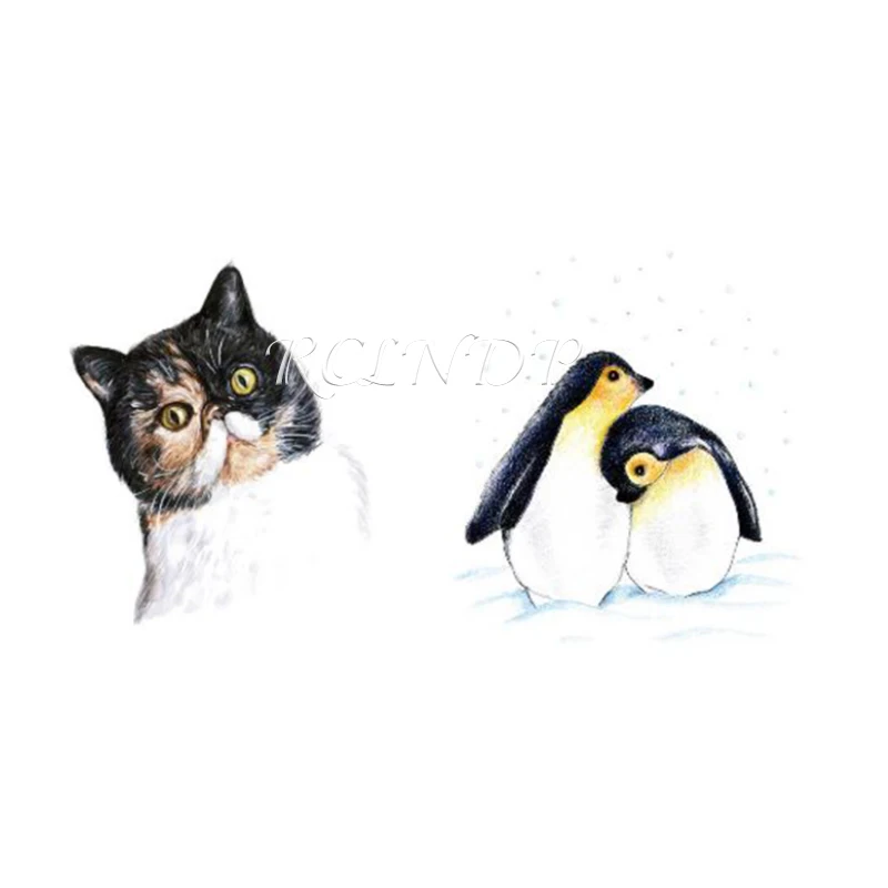

Waterproof Temporary Tattoo Sticker Cartoon Dinosaur Cute Penguin Animal Body Art Flash Tatto Fake Tatoo for Women Men Kids