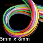 Цветная Гибкая силиконовая труба ID 5 мм х 8 мм OD Еда Класс нетоксичный пить воду резиновый шланг молока пива мягкой трубы разъем