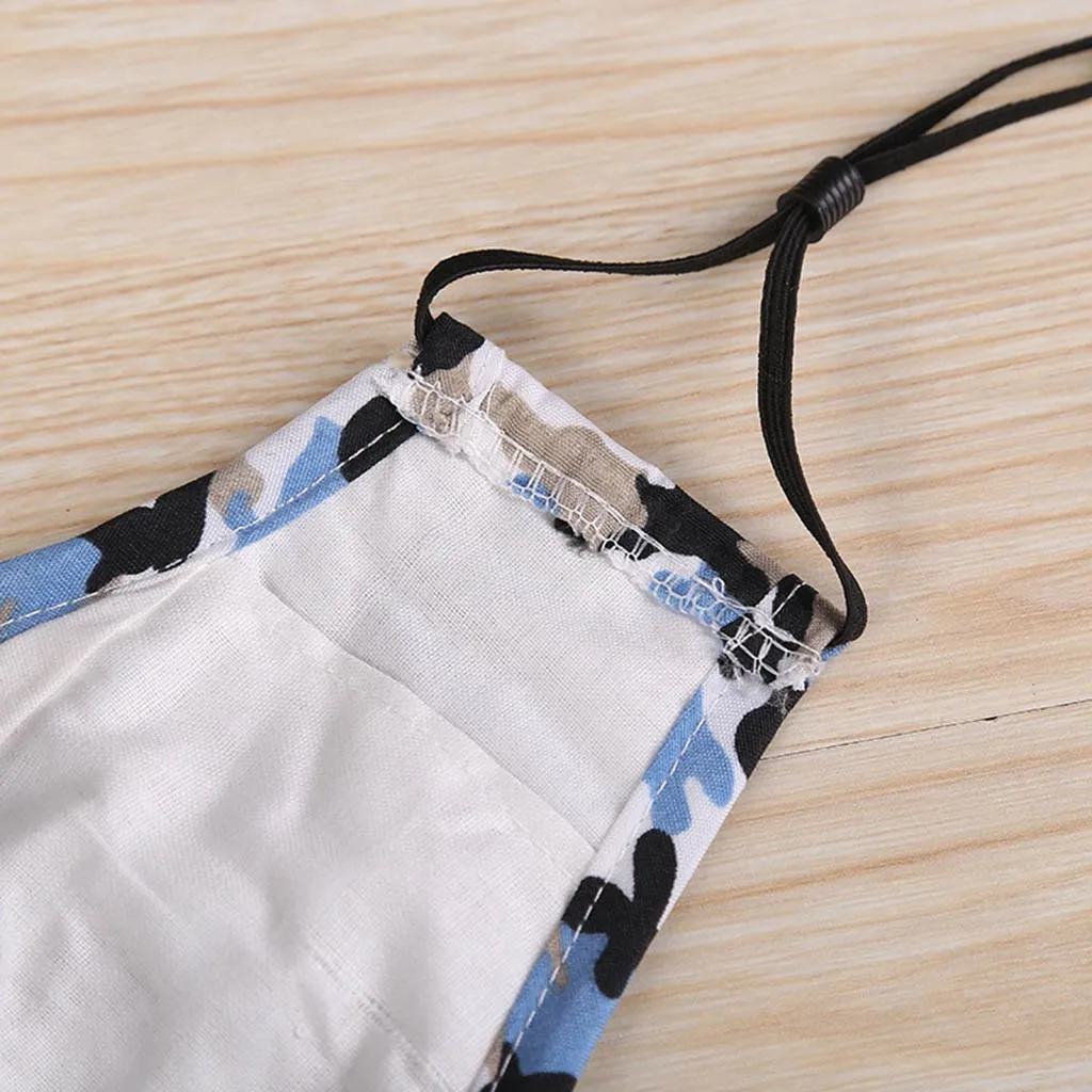 

Breathing Valve Facemask Camouflage Anti Dust PM2.5 Pollution Face Mask Cotton Washable Reusable Mascarillas Protection Masque
