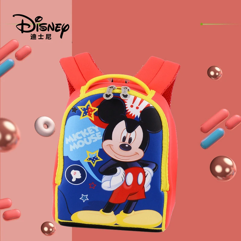 

Disney Bag Mickey Mouse New Backpack Lightweight Children's Schoolbag Waterproof Large-capacity Bookbag Boy Handbag