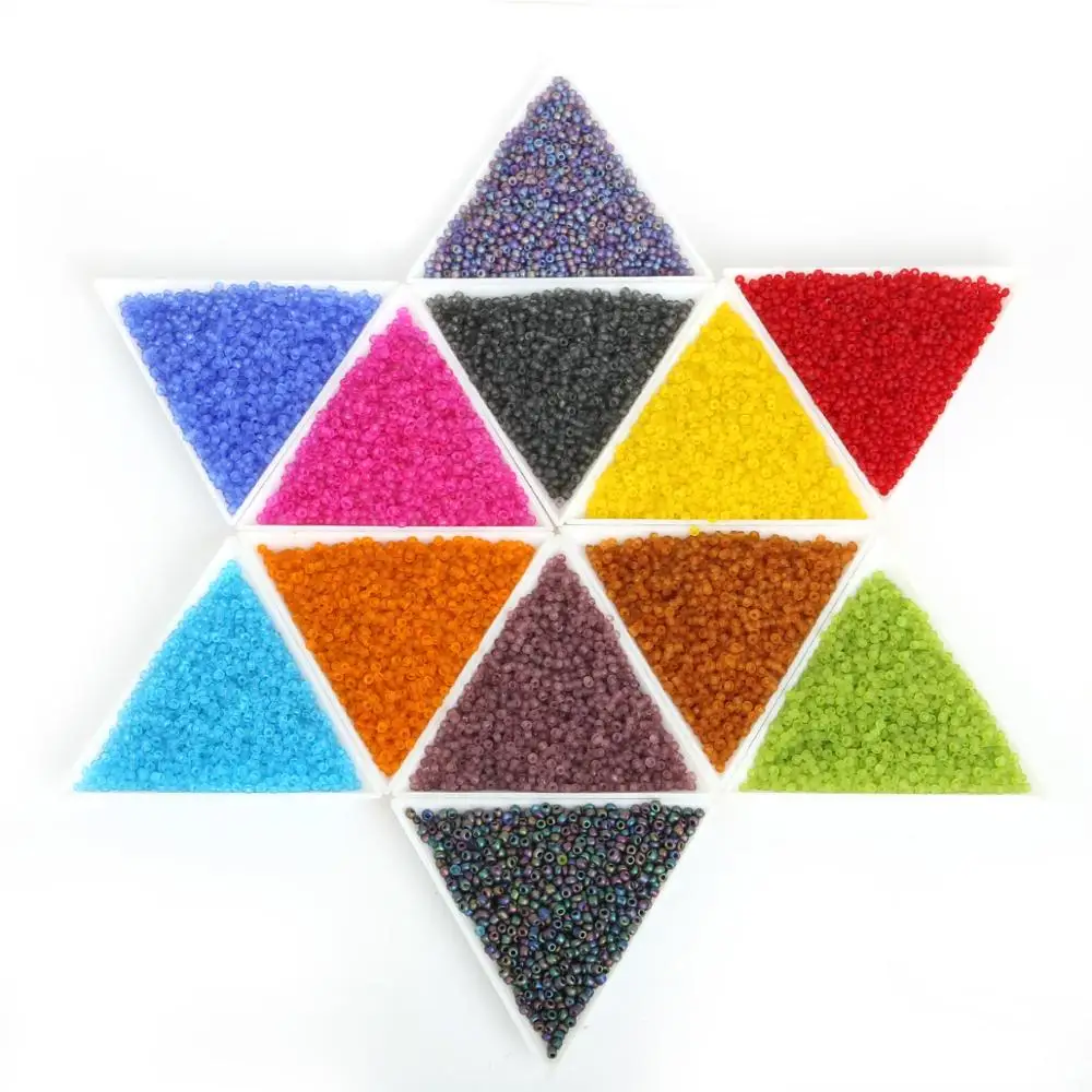 Модные бусины 2 мм круглые бусины-разделители из матового стекла россыпью