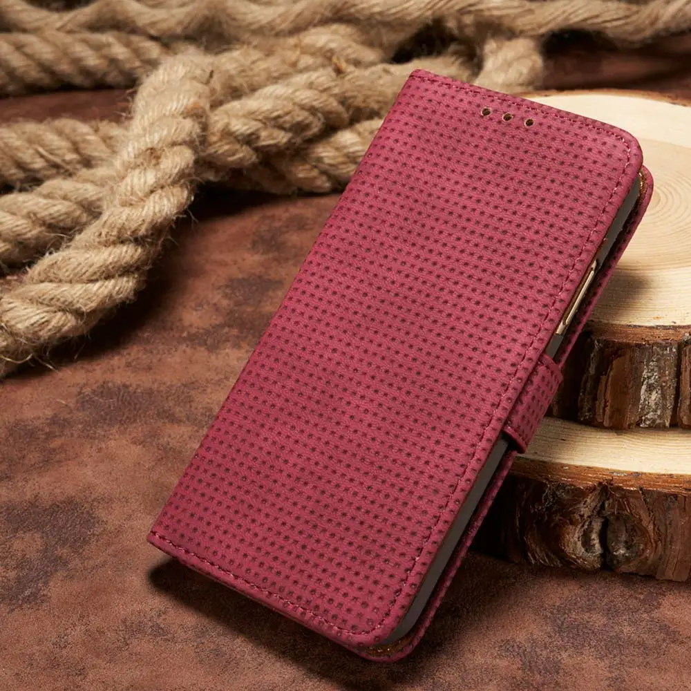 Чехол-бумажник из искусственной кожи с отверстиями для карт Samsung S8/S9/S10 Plus S10E Note 8 9
