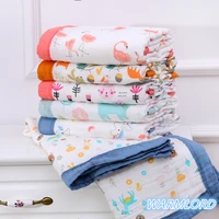 6 layers soft cotton muslin blanket infant bedding swaddle summer nap quilt stroller cover bath towel newborn receiving blanket