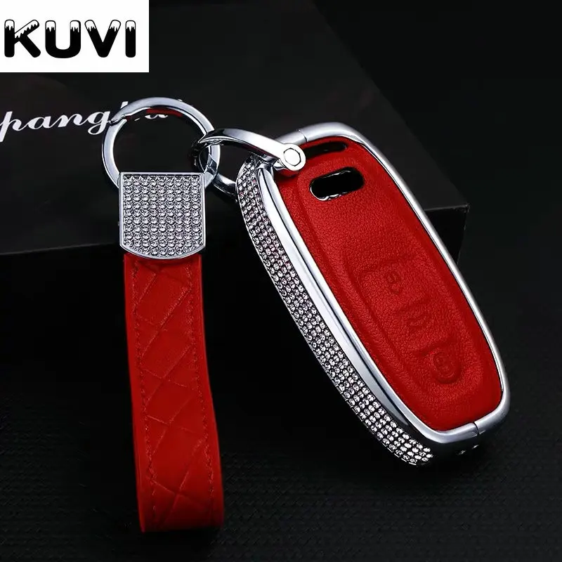 Diamond цинковый сплав кожа автомобиль дистанционного крышка смарт ключа Fob чехол в