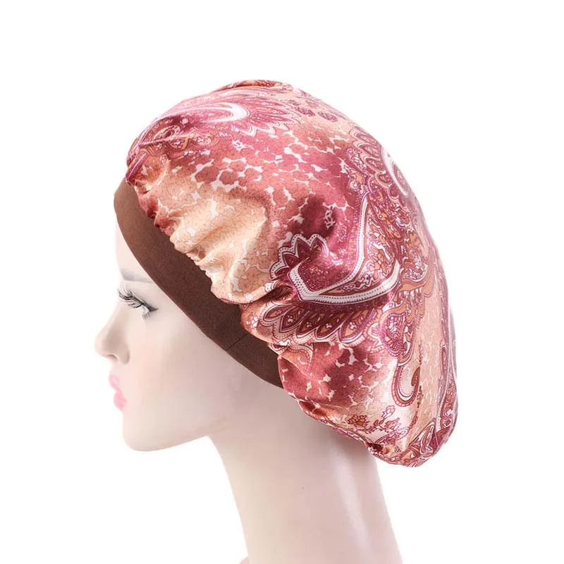 Африканская Ретро эластичная женская шапка-тюрбан с цветочным принтом шапка для