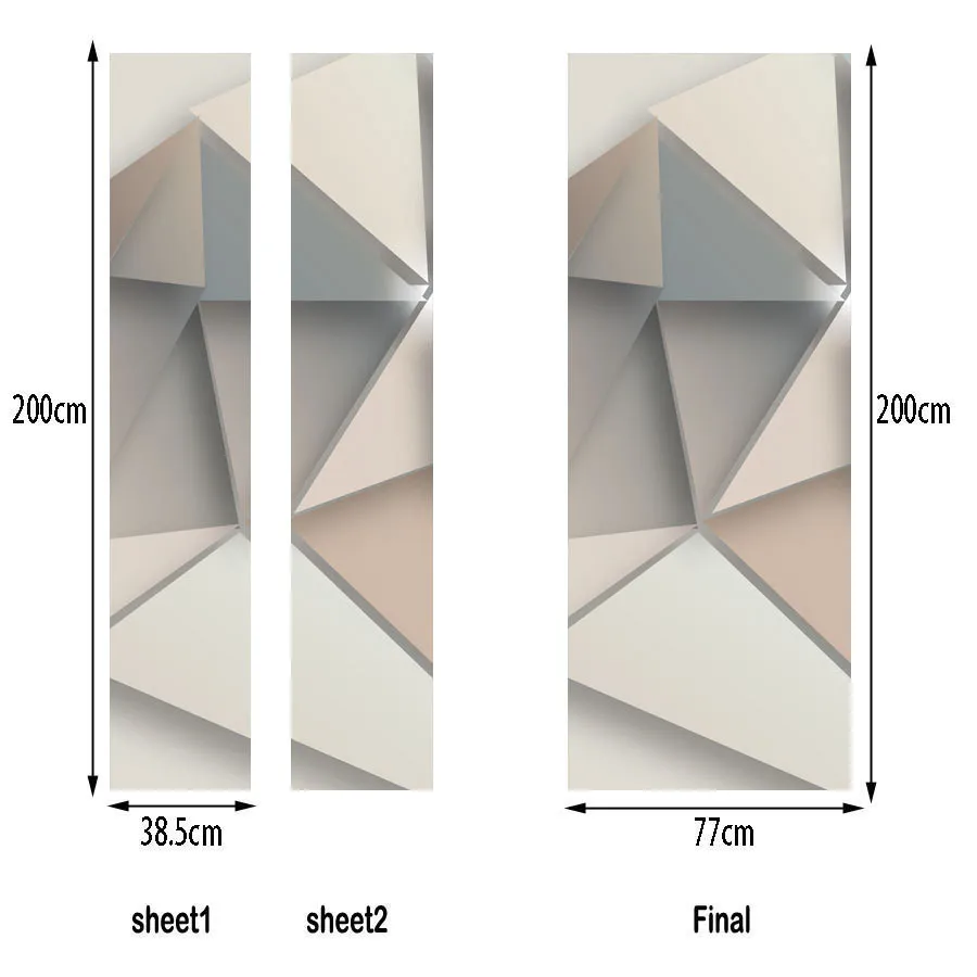 Baffect дверной стикер s DIY 3D Фреска для гостиной спальни домашний декор плакат