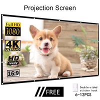 portable 169 4k projector screen indoor proyector movie screen outdoor projection pantalla for home theater drop shipping