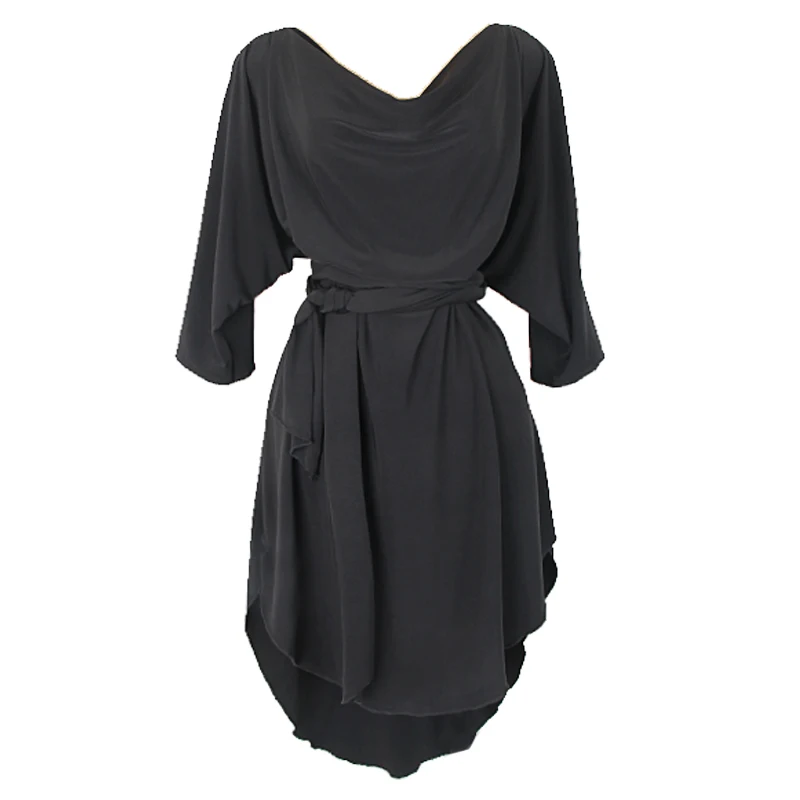 

Latin Dance Dress Lady Black Loose Salsa Tango Cha Cha Rumba Samba Dancing Performance Clothing Women Practice Wear DNV13401