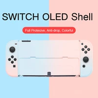 protective shell for nintendo switch oled colorful case joycon shell detachable hard pc cover for nintendo switch oled accessory