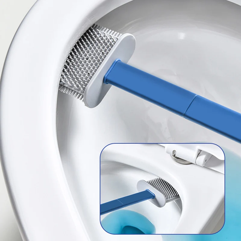 IZEFS-cepillo multifuncional de TPR para ba&ntilde;o, herramienta de limpieza del hogar, sin extremos muertos, juego de accesorios de ba&ntilde;o-4