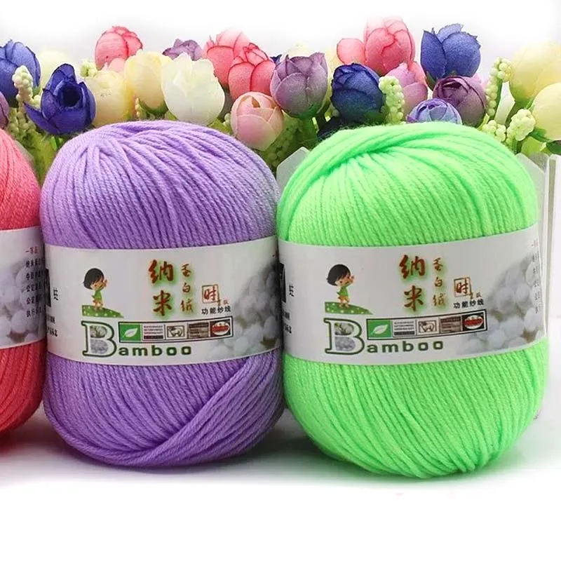 50 г 6ply кашемировая пряжа для младенцев сверхмягкая шерсть цветной ручной вязаный