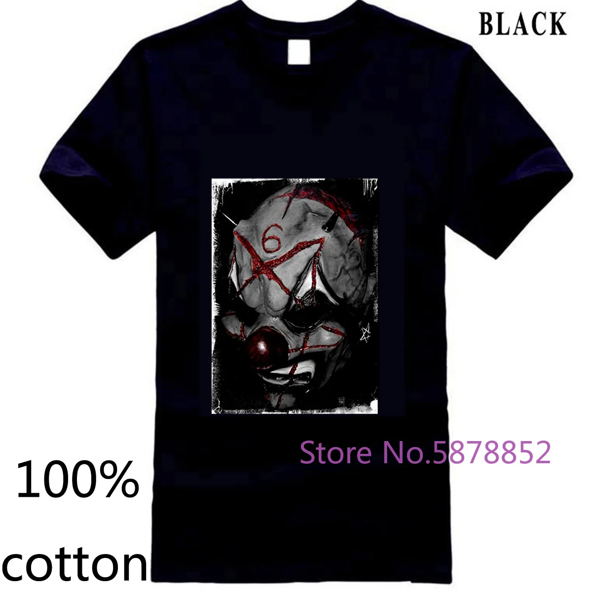 Мужская футболка с принтом злого клоуна 666 пентаграммы SLIPKNOT концертный тур Топы