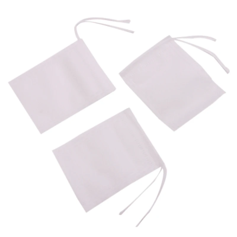 100 шт 5 3X7 см пустые чайные пакетики струны тепловое уплотнение фильтровальная