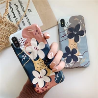 korean style retro flower apple x phone case xr for iphonexsmax78plus silicone soft shell 6s female iphone se 2020 case
