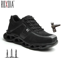 drop shipping steel toe work shoes fashion for men women sneaker ultralight mesh industial safety shoes plus size 37 48 rxm179