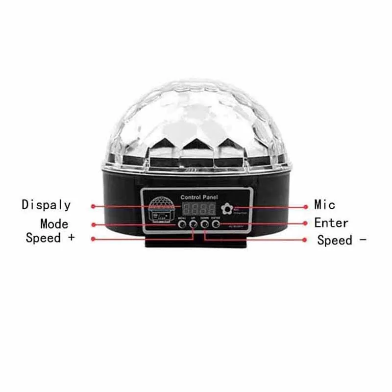 110 V 220 AC светодио дный Светодиодная лампа RGB дискотевечерние магический шар Dj