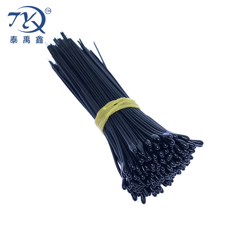 100PCS Custom MF52D202F3470L100mm Long Black Leather Wire Temperature Sensor First launch on the whole network