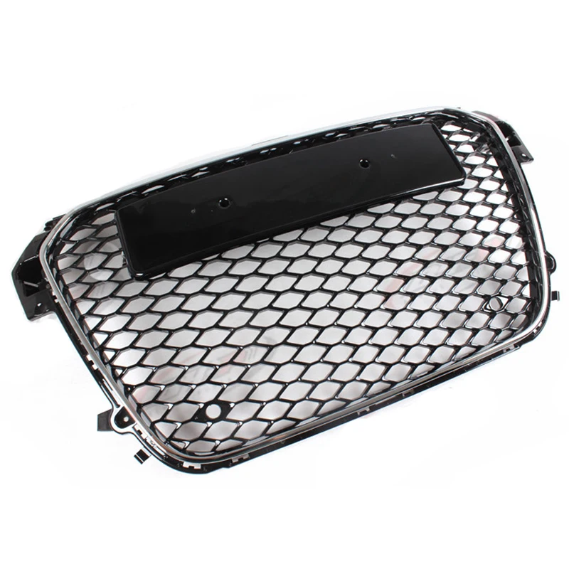 

A1 RS1 Style Chrome Frame Racing Grills Front Honeycomb Engine Grill Grille for Audi A1 S1 S-line 2010-2015 Car Accessories