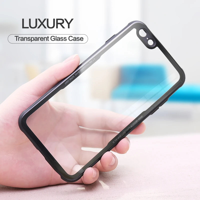 Чехол из закаленного стекла FLOVEME для iPhone X XS Max 7 8 Plus роскошный мягкий жесткий чехол