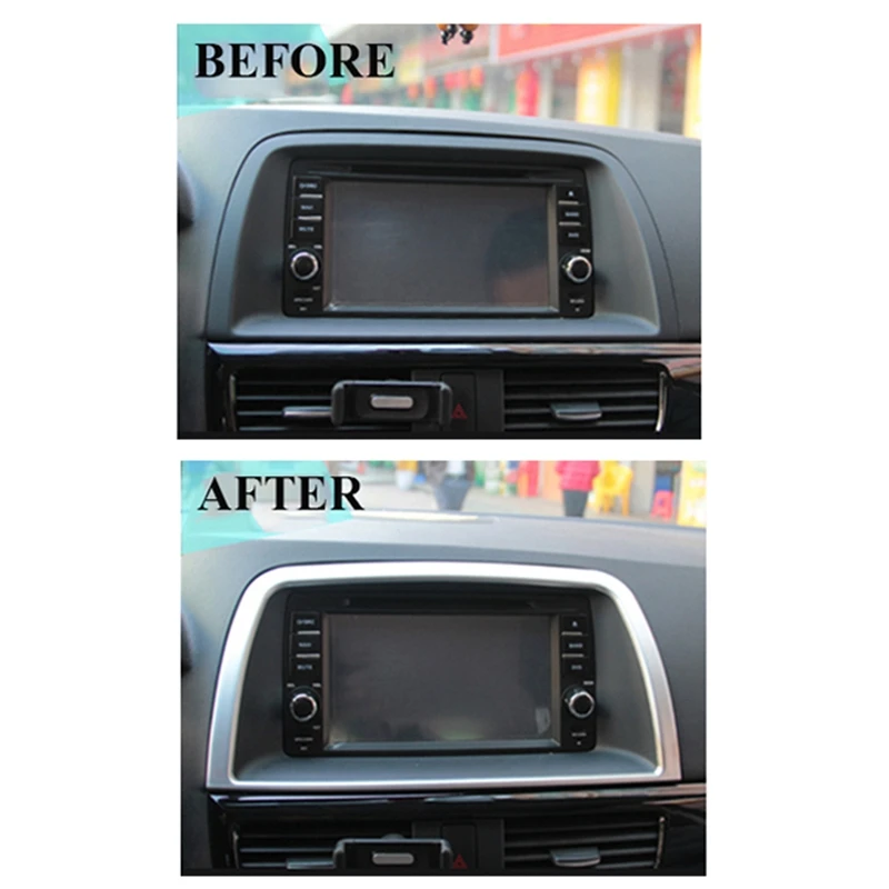 Хромированная внутренняя панель управления центром Navi крышка экрана для Mazda Cx-5 Cx5