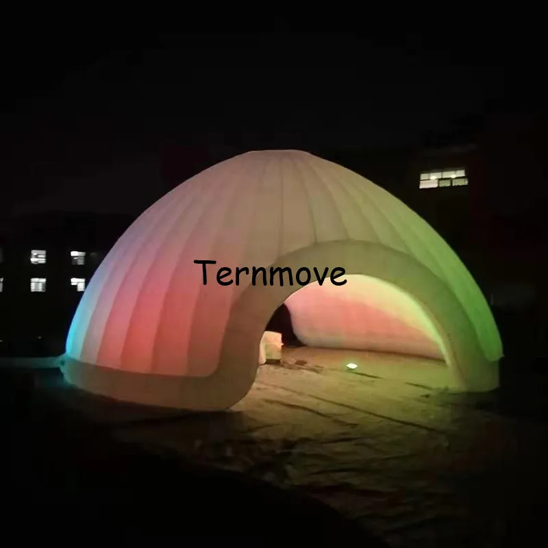 Online Riesen LED Kuppel Aufblasbares Zelt Für Party-event Oxford Aufblasbare Schnee Iglu Zelt Mit Led Beleuchtung Air Dome Förmigen Zelt
