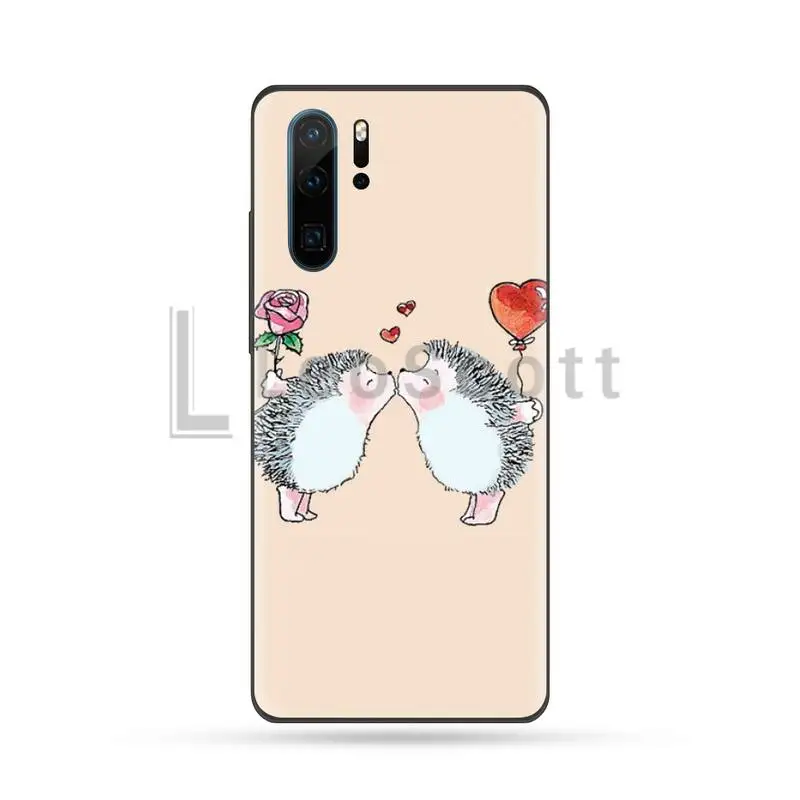 Kawaii Hedgehog мягкий резиновый чехол для телефона Huawei P9 P10 P20 P30 Pro Lite smart Mate 10 20 Y5 Y6 Y7 2018