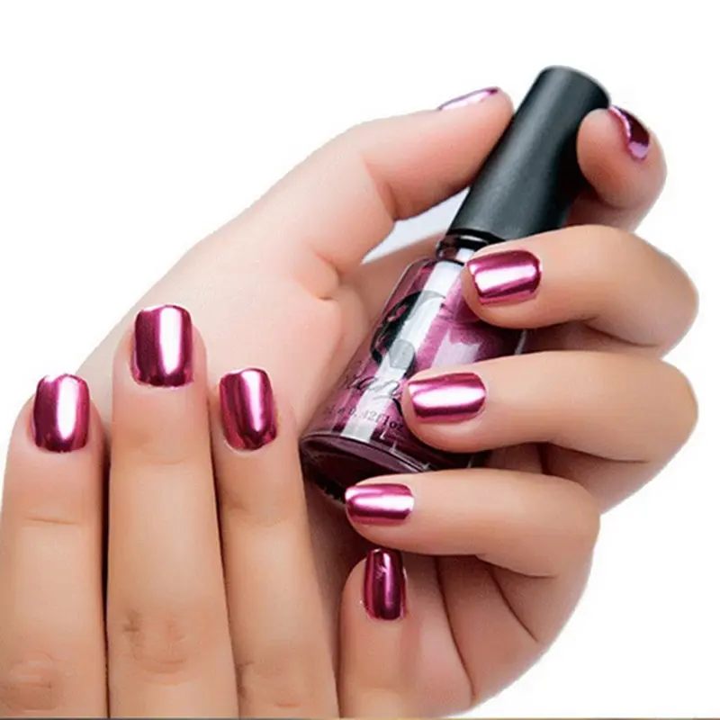 2018 самый популярный зеркальный эффект лак для ногтей металлический серебряный