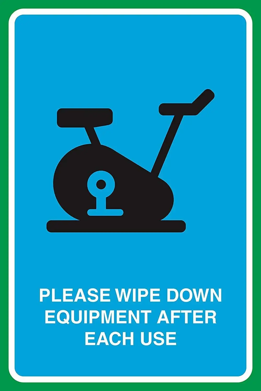 

Guadalupe Ross Metal Please Wipe Down Equipment After Each Use Print Gym Picture Business Wall Decor Sign 12x8 Inches