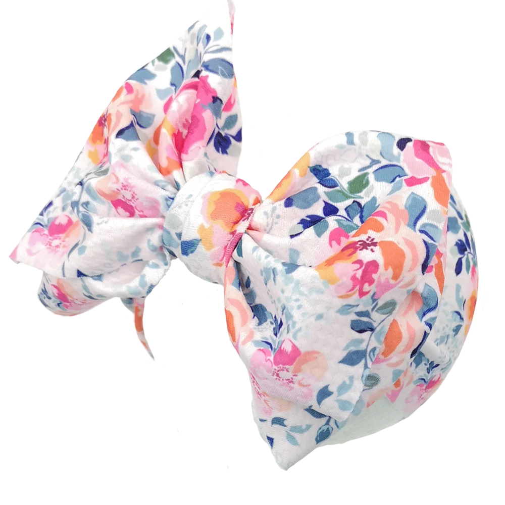 

10PCS Baby Girl Headbands Wide Nylon Hair Bands For Girl Newborn Toddler Headwrap Big Bow Ribbed Headband Baby Hair Accessories