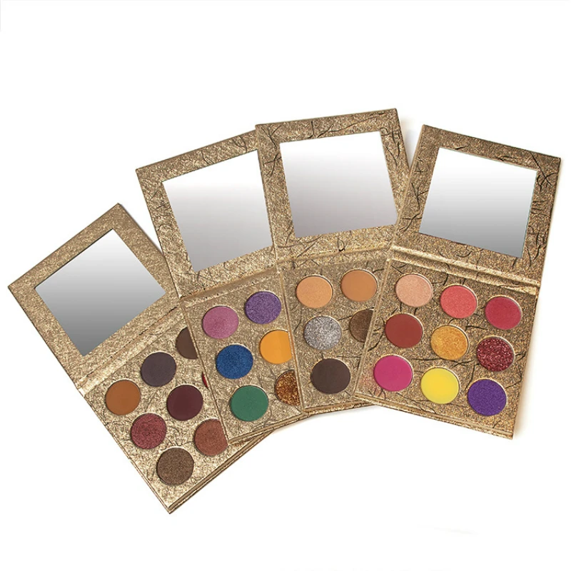 Wholesale Cosmetics Private Label 9 Colors Makeup Eyeshadow Palettes Custom Logo Waterproof Matte and Shimmer Eye shadow Palette