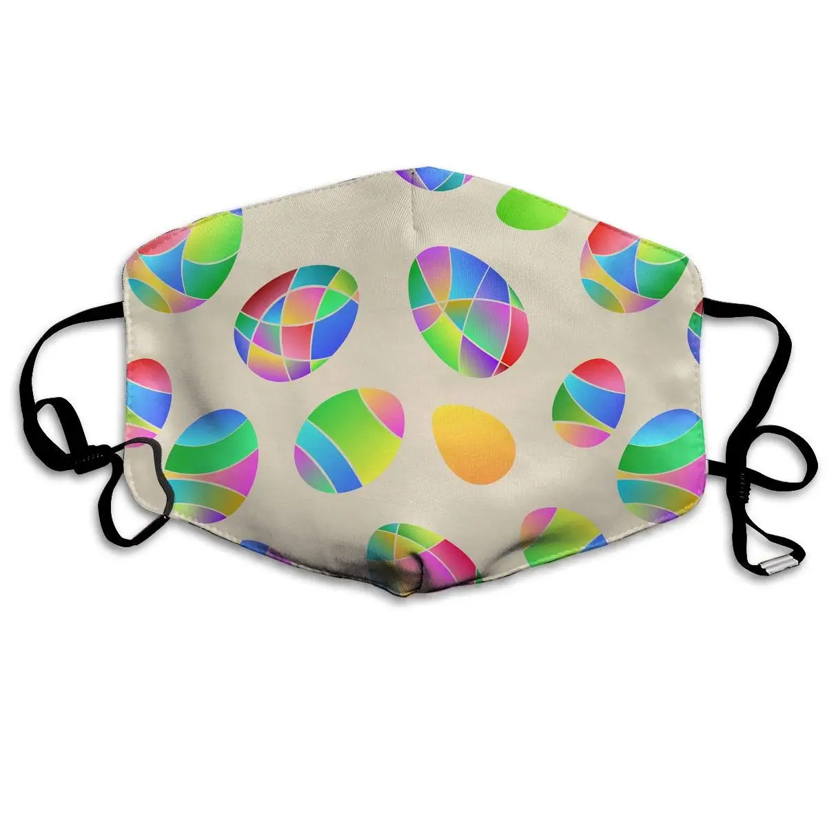 

Цветная мультяшная моющаяся многоразовая маска с пасхальными яйцами, хлопковая Пылезащитная маска на половину лица для детей, подростков, ...