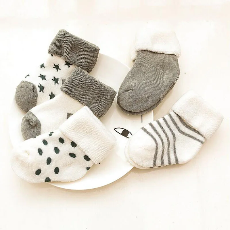 5 pairs /3 Pairs Baby Warm Winter Girl 0-24 Boy for Socks Birthday Gift Infant Newborns Baby Socks Socks Months Socks