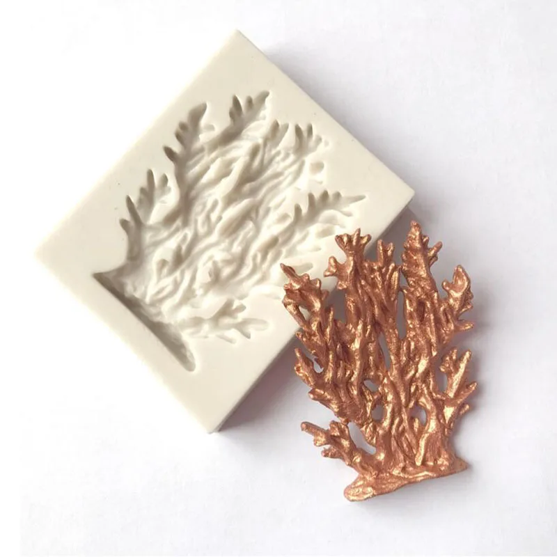1PCS Coral, seaweed, coral reef Mould Cake Side silicone cake fondant mold cake decorating tools soap mold