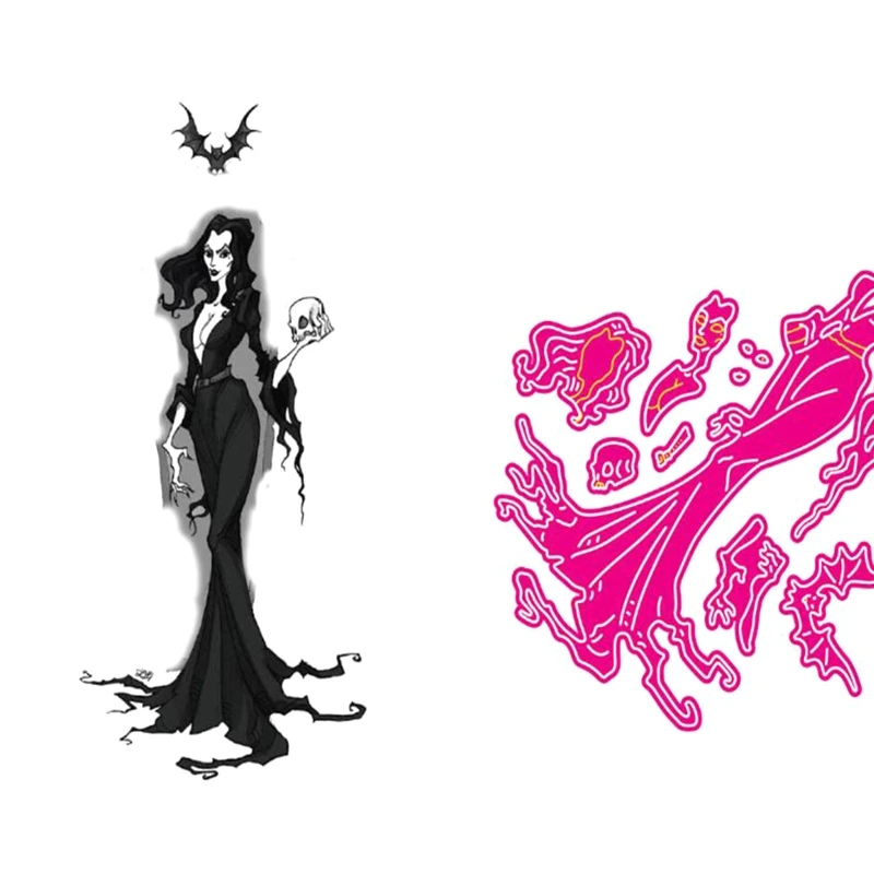 Череп в стиле Хэллоуина волшебник свеча металлические режущие штампы