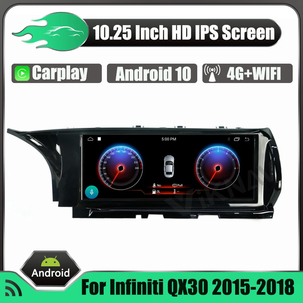 

10.25 Inch Android10.0 Car Radio GPS Navigation For Infiniti QX30 2015-2018 Multimedia DVD Player Audio Head Unit