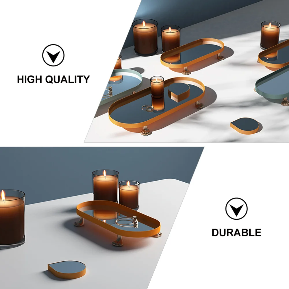 

1Pc Nordic Style Jewelry Storage Display Tray Makeup Storage Holder (Orange)