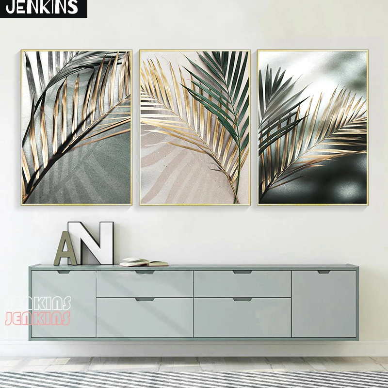 

Green Plant Leaf Poster Nordic Decoration Scandinavian Home Decor Canvas Print Wall Art Painting Modern Pictures for Living room