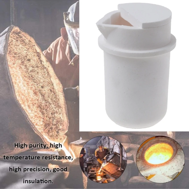 

1000g Quartz Melting Crucible Cup Furnace Melting Casting Refining Gold Silver Copper Casting Ceramic Crucible Dish Cup