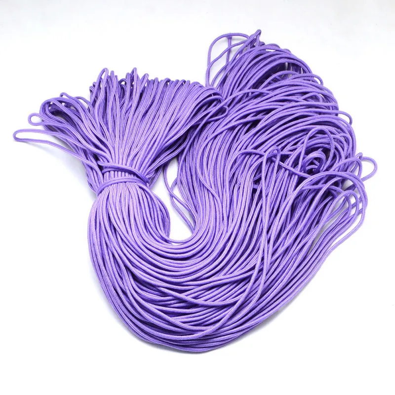MediumPurple 100 м/пачка dia2мм веревки из полиэстера и спандекса нить DIY ювелирные аксессуары поиск ожерелья браслеты принадлежности для изготовления - Цвет: MediumPurple