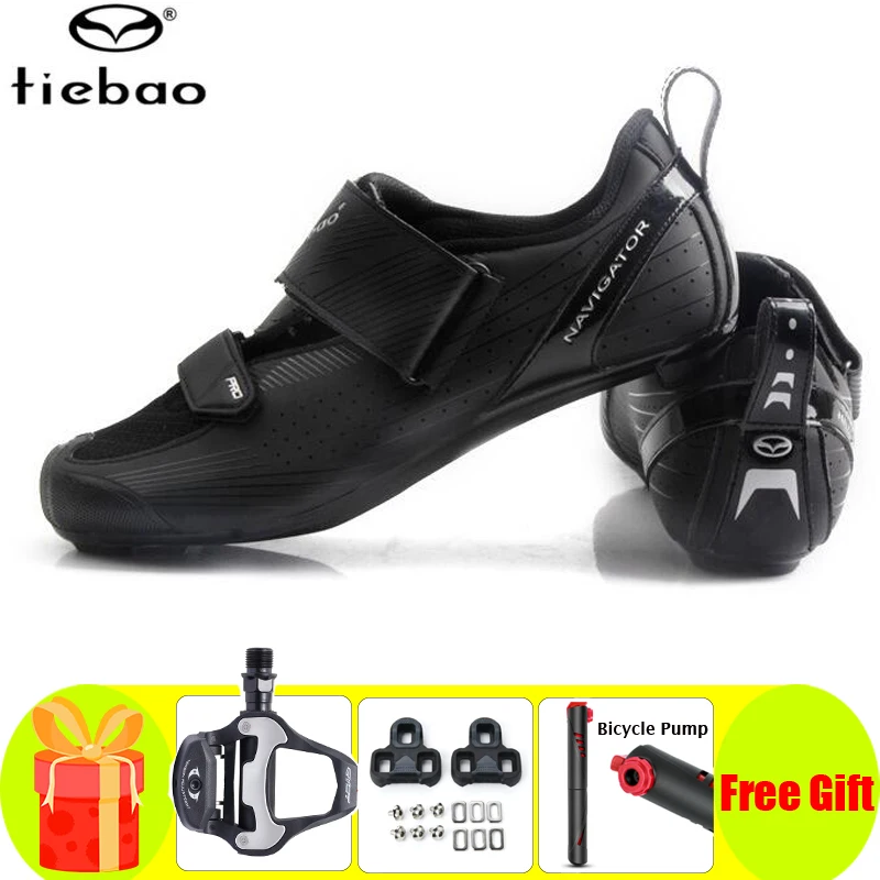 

Tiebao Men Road Bike Sport Cycling Shoes Sapatilha Ciclismo Pro Bicycle Breathable Self-Locking Spinning SPD-SL Sneakers Women