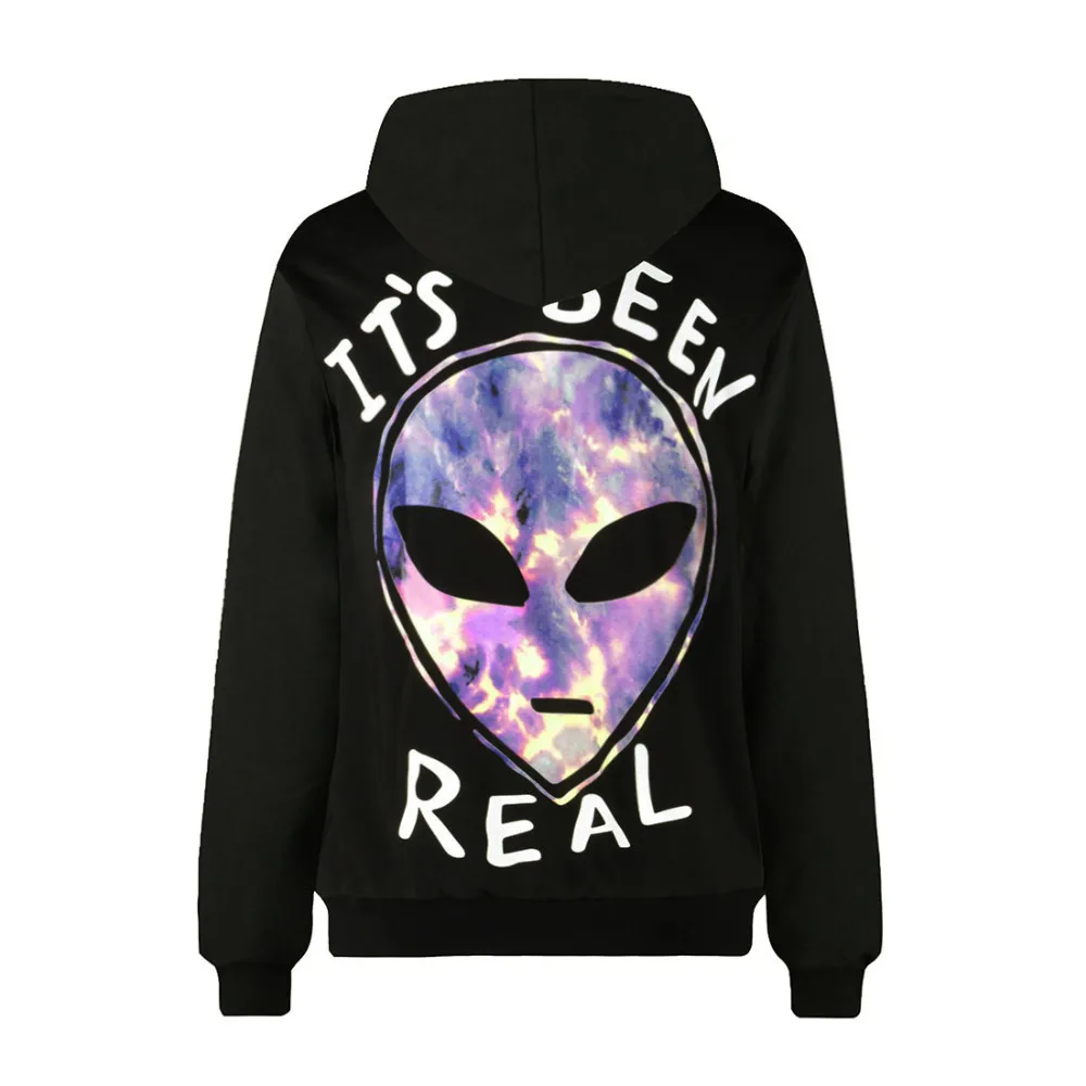 Alien 3D цифровая печать это были настоящие свитера большого размера с капюшоном