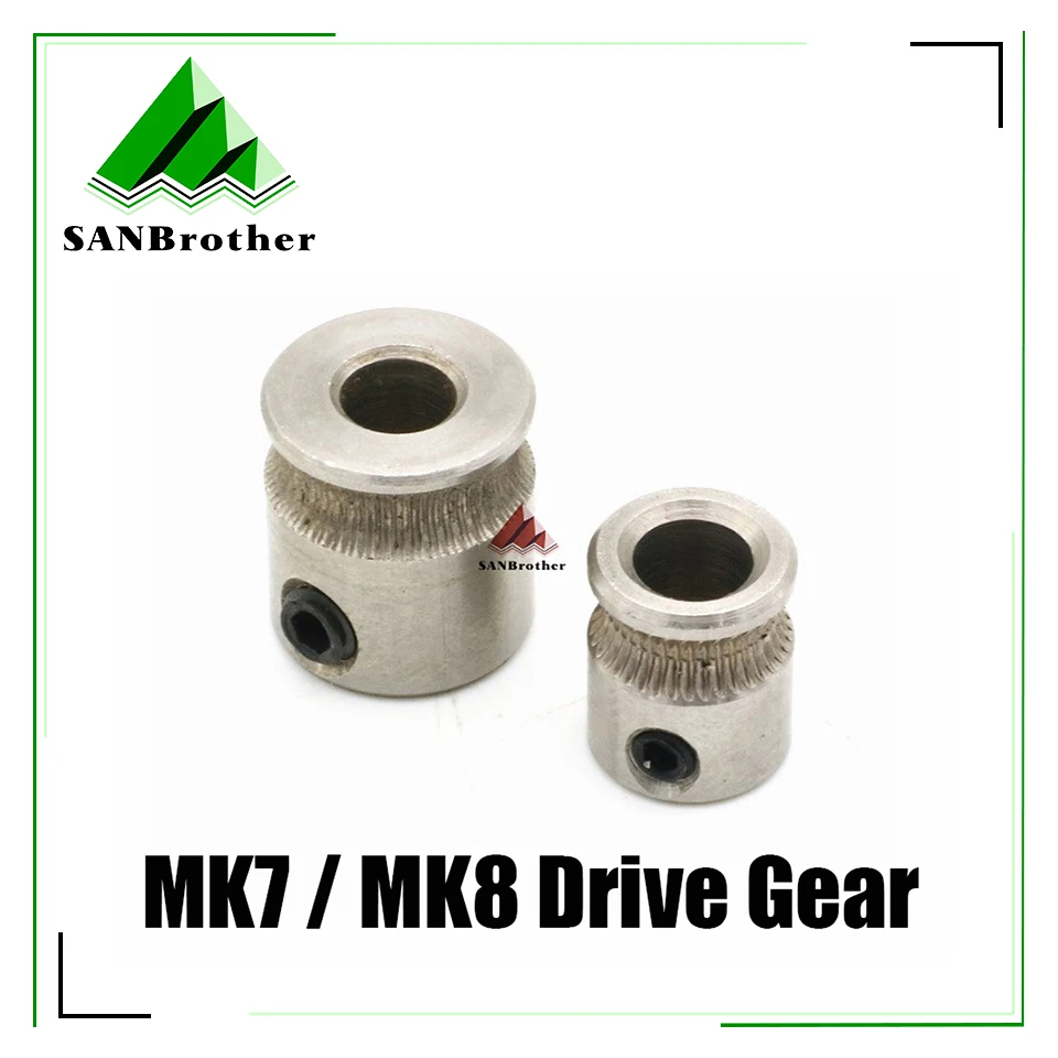 

MK8 / MK7 Extruder Drive Gear Bore 5mm For 1.75mm and 3.0mm Hobbed Gear For Makerbot Reprap Mendel Filament Wire feeding wheel