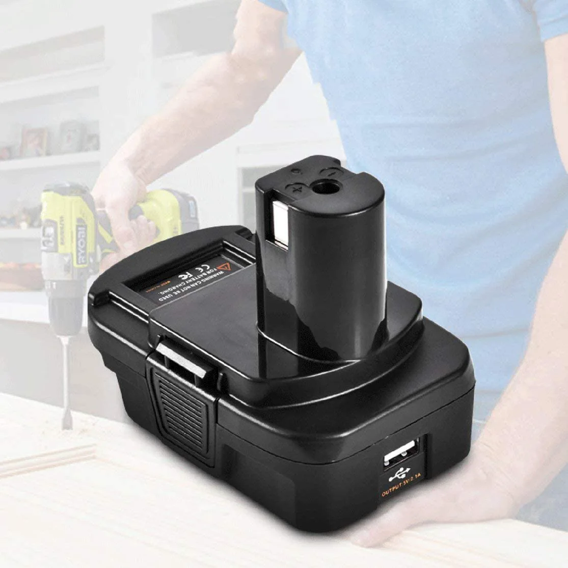 Адаптер для аккумулятора DM18RL USB DM20ROB RYOBI адаптер DEWALT 20 в Milwaukee M18 18 | Электроника