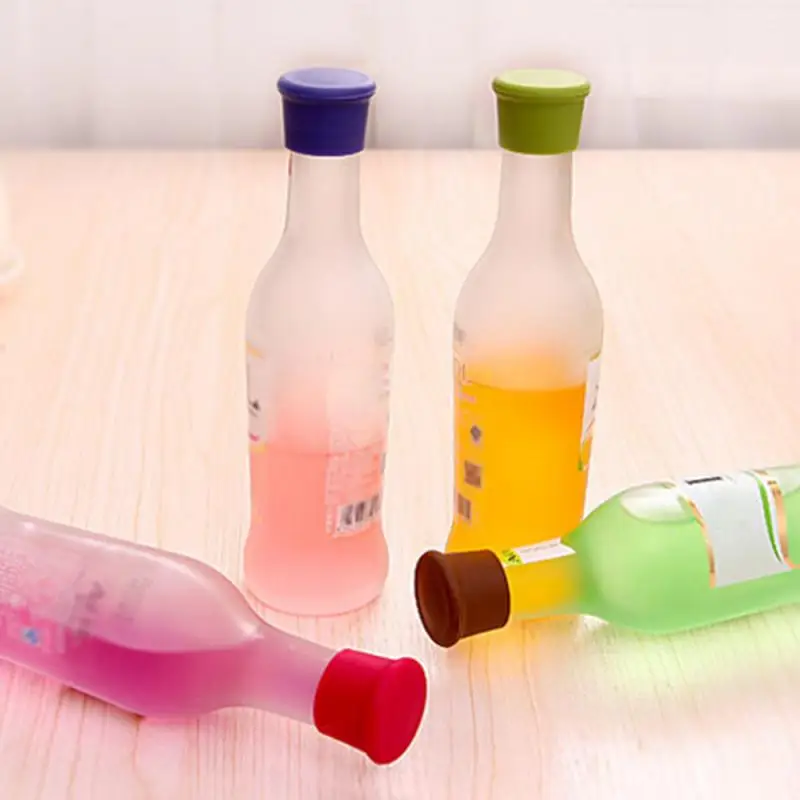 

1PC Silicone Wine Stopper Good Sealing Soft Durable Environmental Bottle Cap Tasteless Environmental Reusable Kitchen Bar Tools