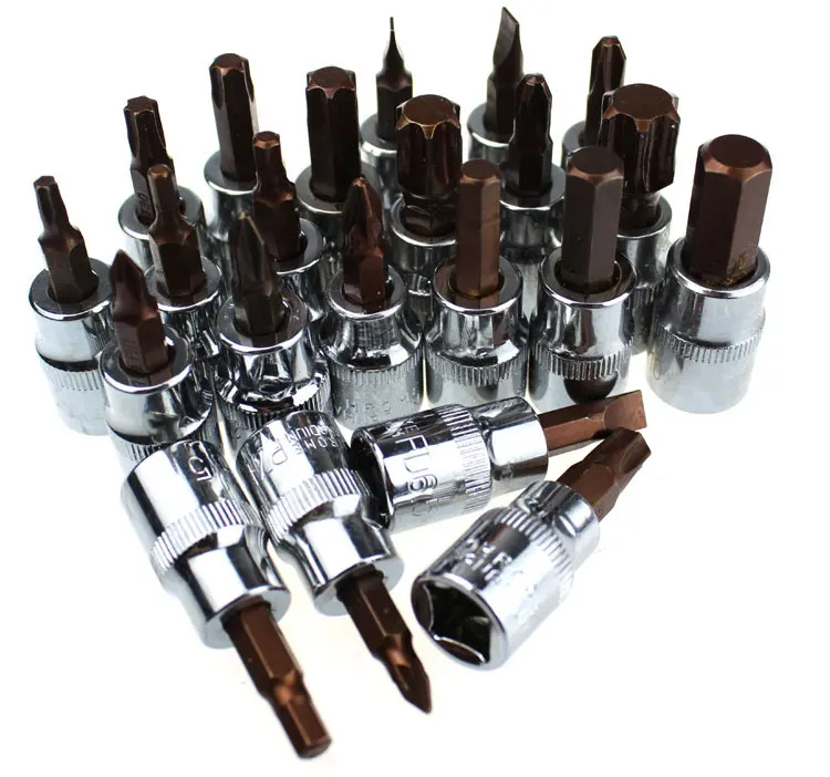 1 шт. 3/8 привод Torx Hex Phillips Pozi торцевые биты T50 T55 T60 отвертки H8 H10 торцевые шестигранные отвертки