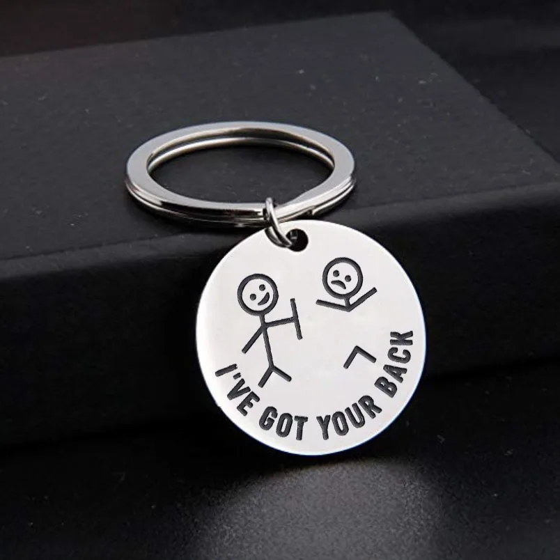 Праздничный подарок брелок из нержавеющей стали с вашей спиной необычное и