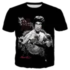 Футболка мужская оверсайз с коротким рукавом и 3D-принтом Брюса Ли